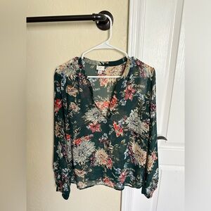 New Day Sheer Floral Blouse